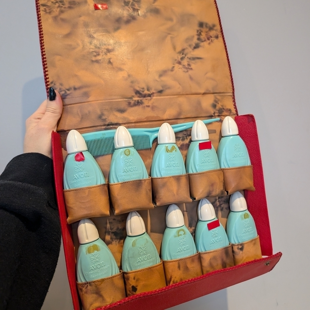 Avon Vintage Set with Red Case